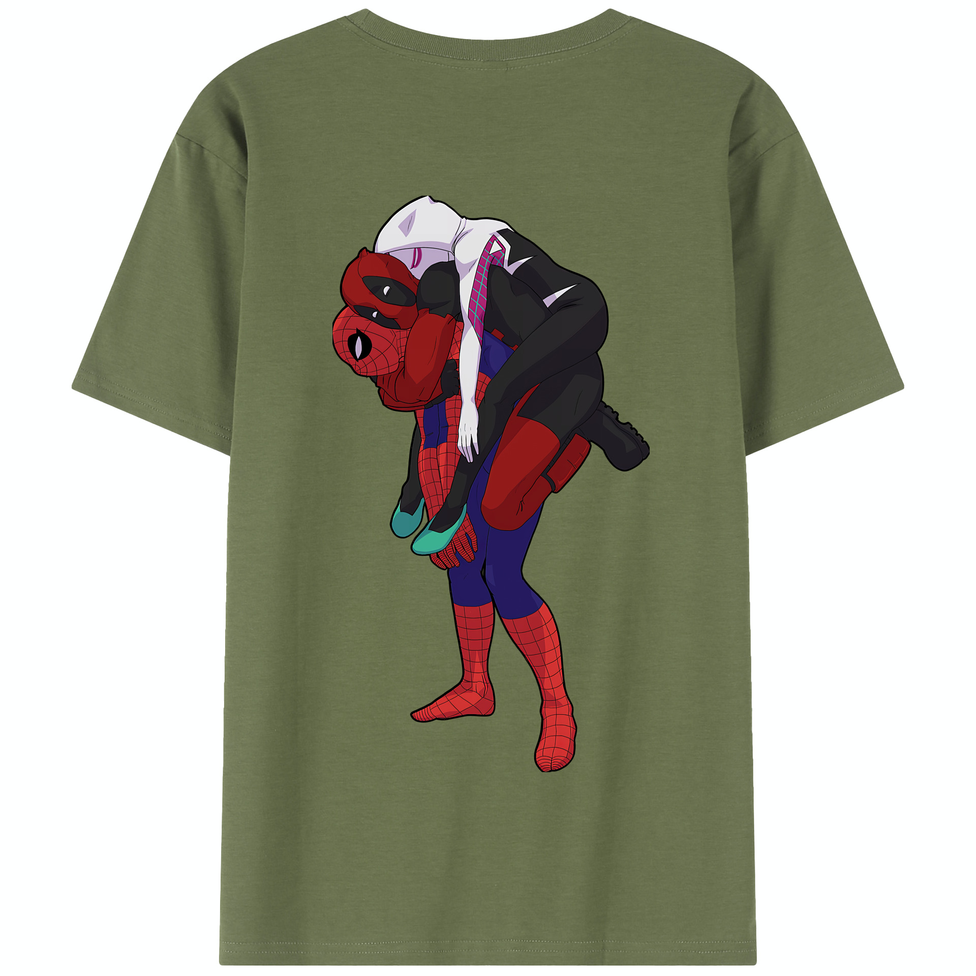 （画像用） Deadpool デッドプール 綿100％半袖Tシャツ（背面プリント）